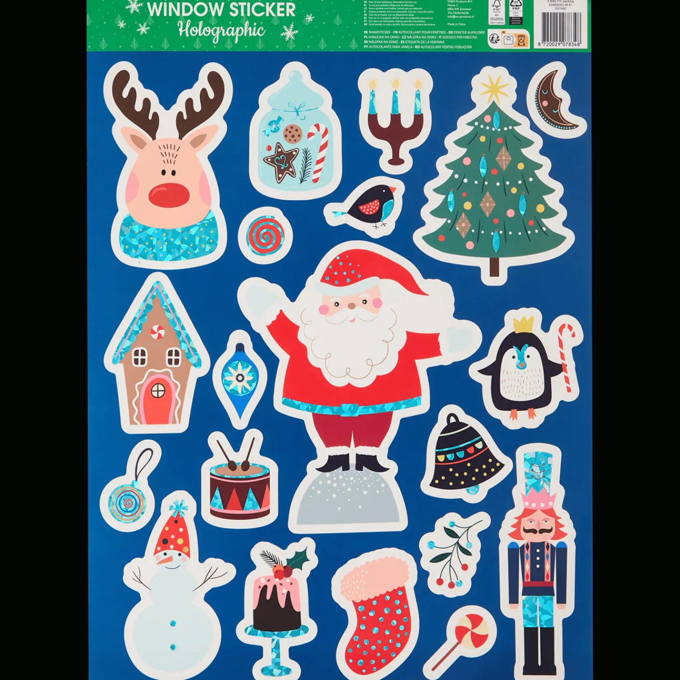 Action Autocollant de Noël pour fenêtre* Décoration Saisonnière