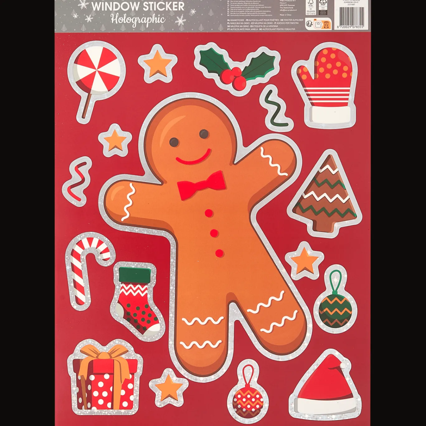 Action Autocollant de Noël pour fenêtre* Décoration Saisonnière