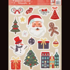 Action Autocollant de Noël pour fenêtre* Décoration Saisonnière