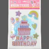 Action Autocollants d'anniversaire pour fenêtre Party Universe* Bricolage
