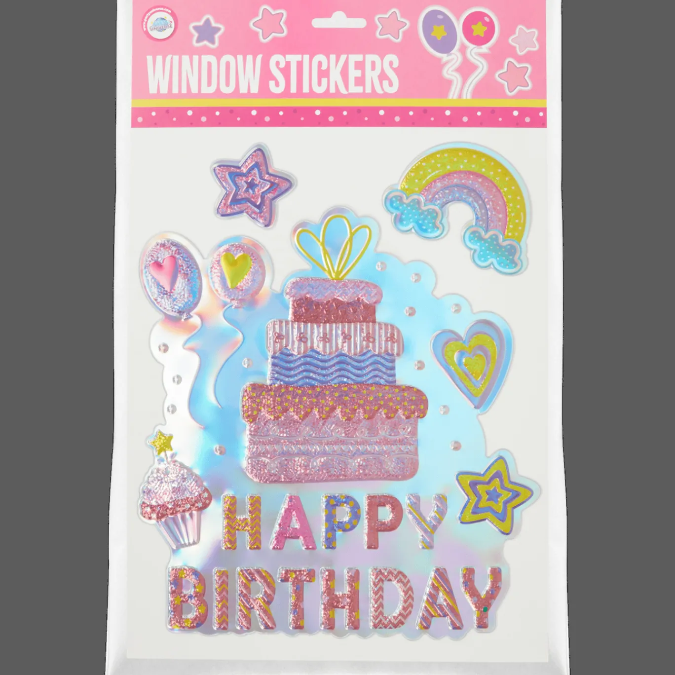 Action Autocollants d'anniversaire pour fenêtre Party Universe* Bricolage
