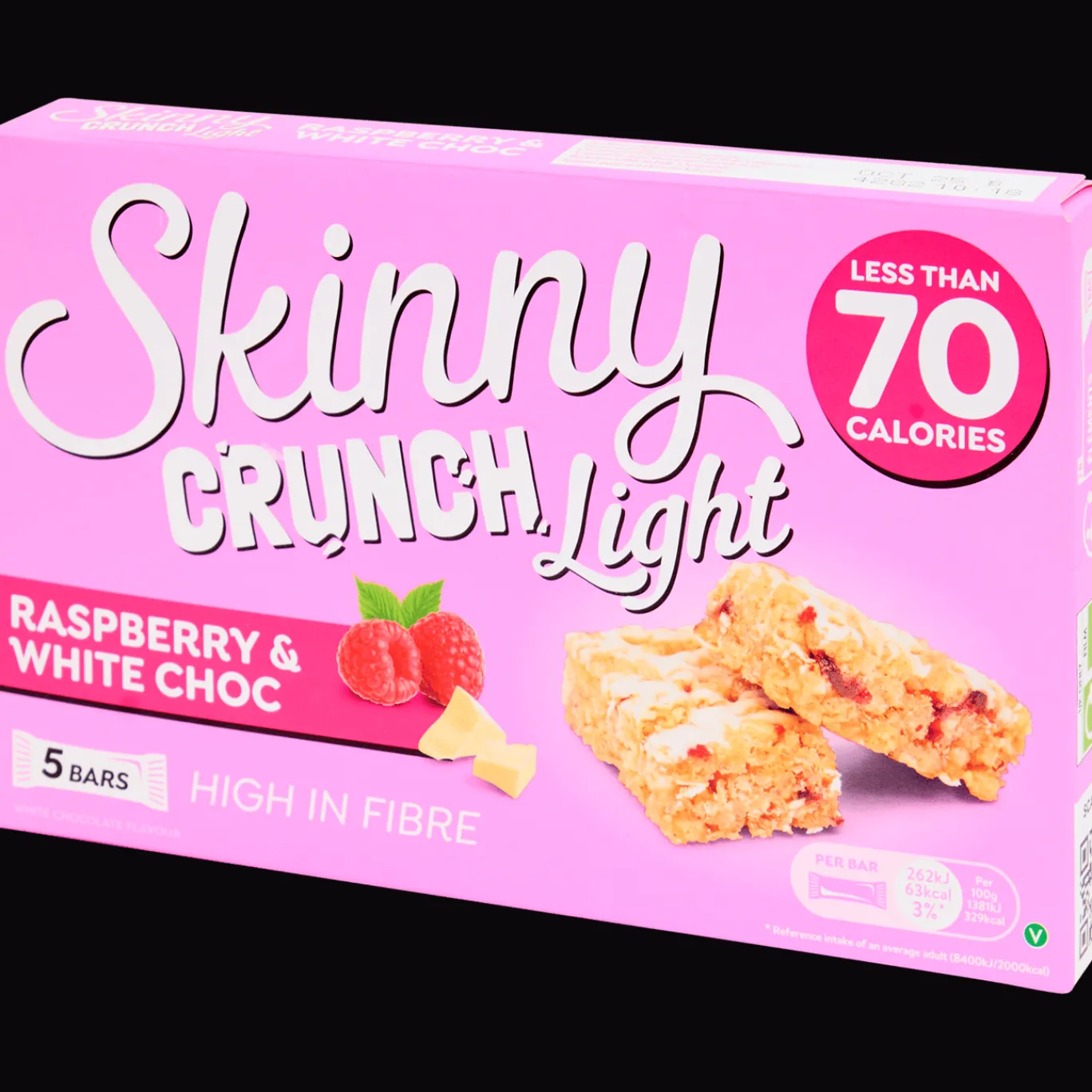 Skinny Bars Barres de muesli Light Framboise & Chocolat blanc* Biscuits Et Pâtisseries