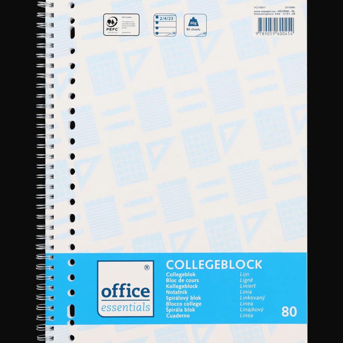 Office Essentials Bloc-note ligné A4* Papier Et Cahiers