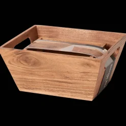 Action Boîtes de rangement en bois d’acacia* Accessoires Pour La Maison
