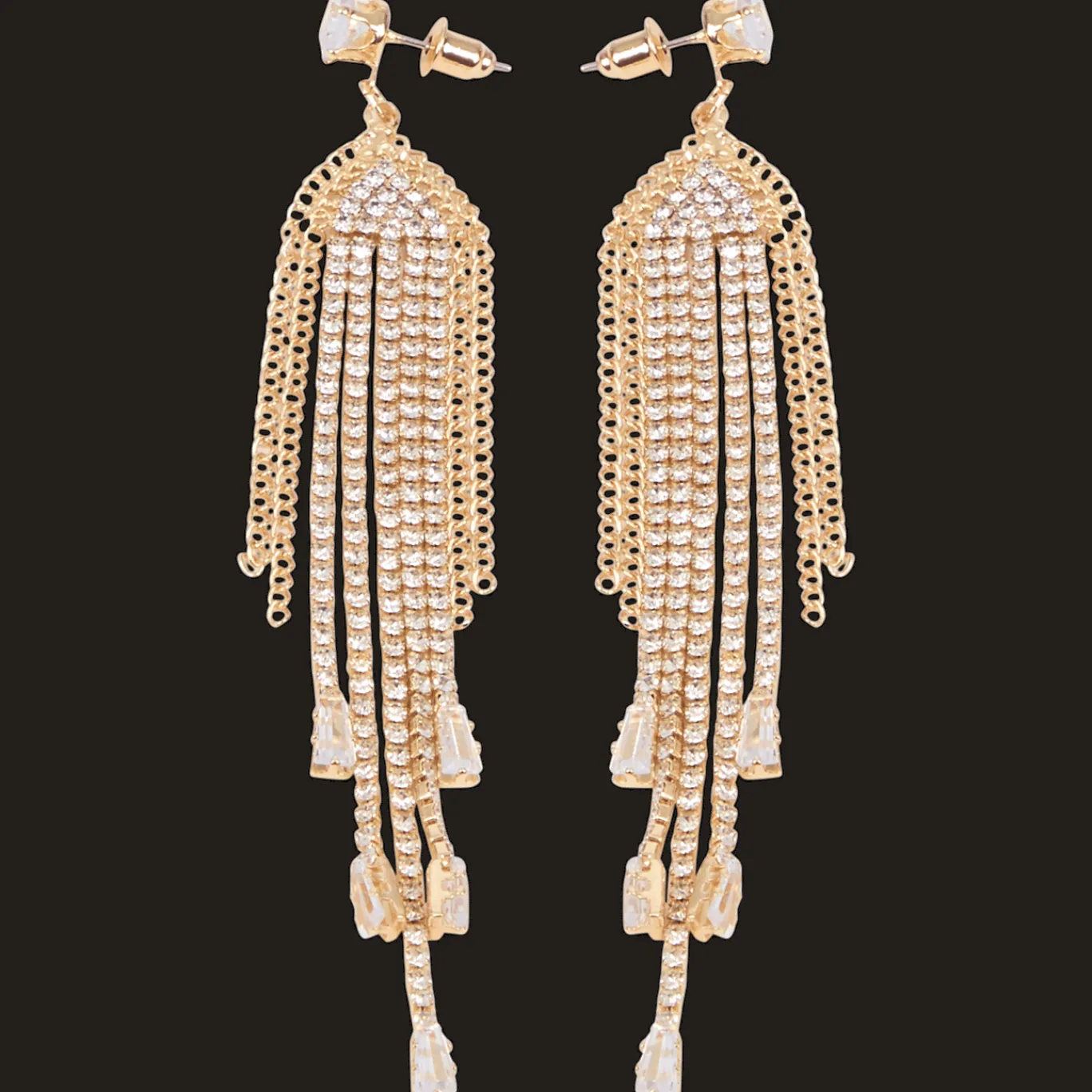 Action Boucles d'oreilles avec strass* Montres Et Bijoux