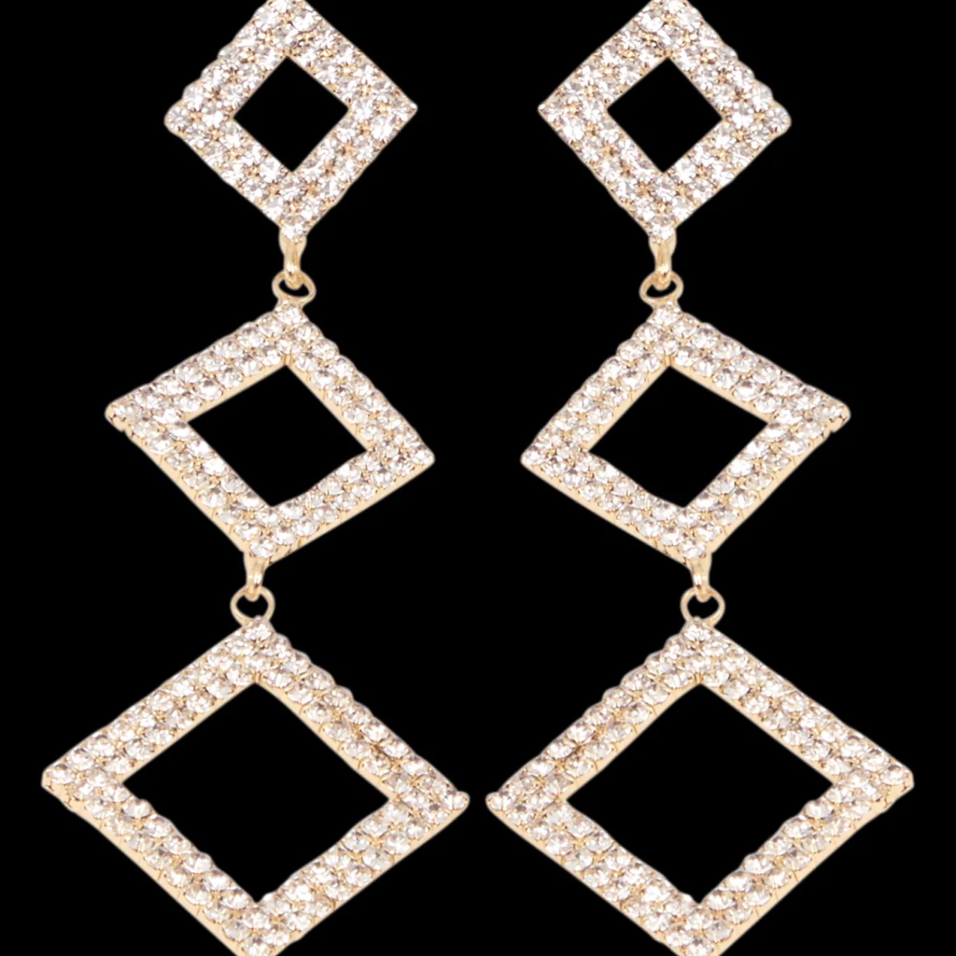 Action Boucles d'oreilles avec strass* Montres Et Bijoux