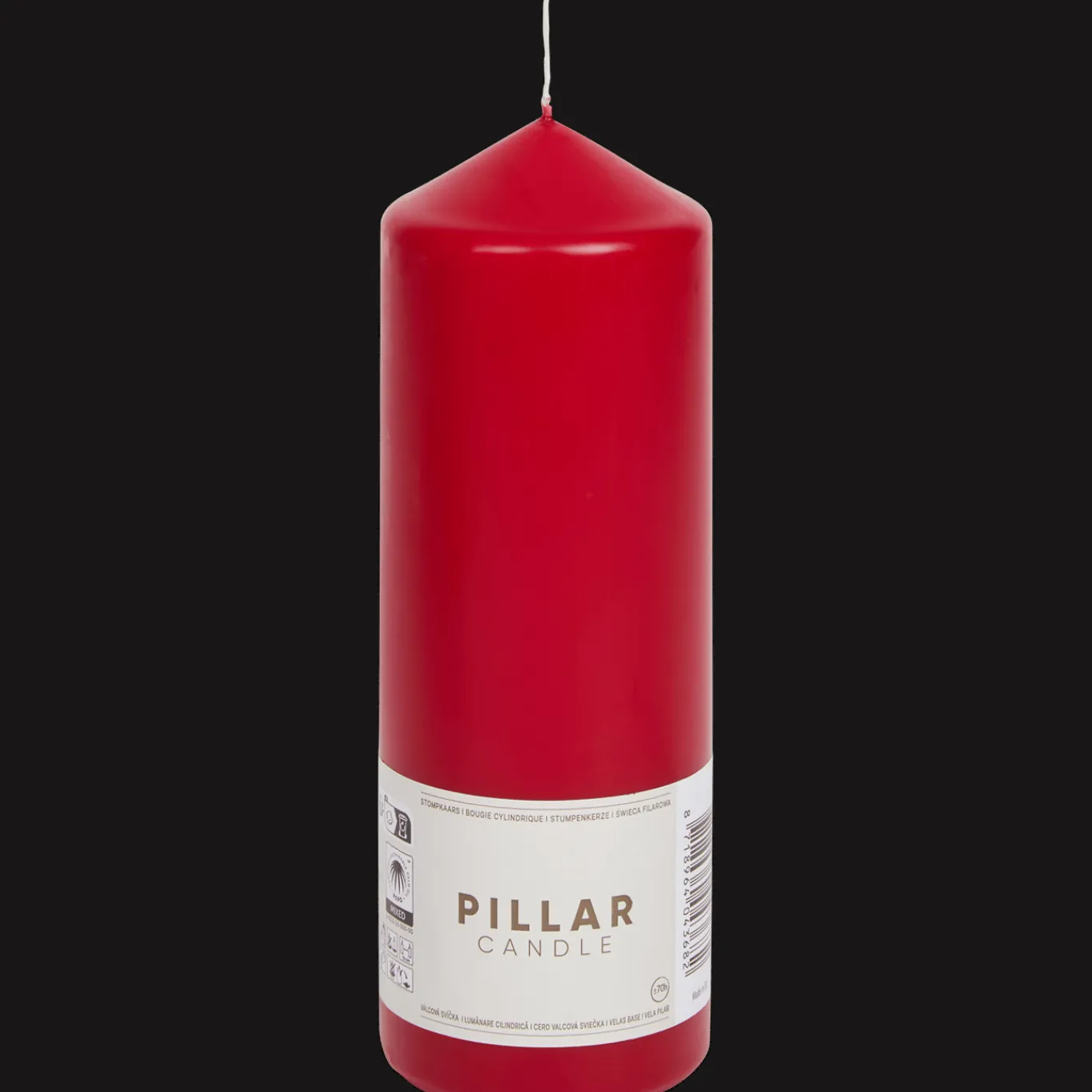 Action Bougie cylindrique Rouge* Bougies