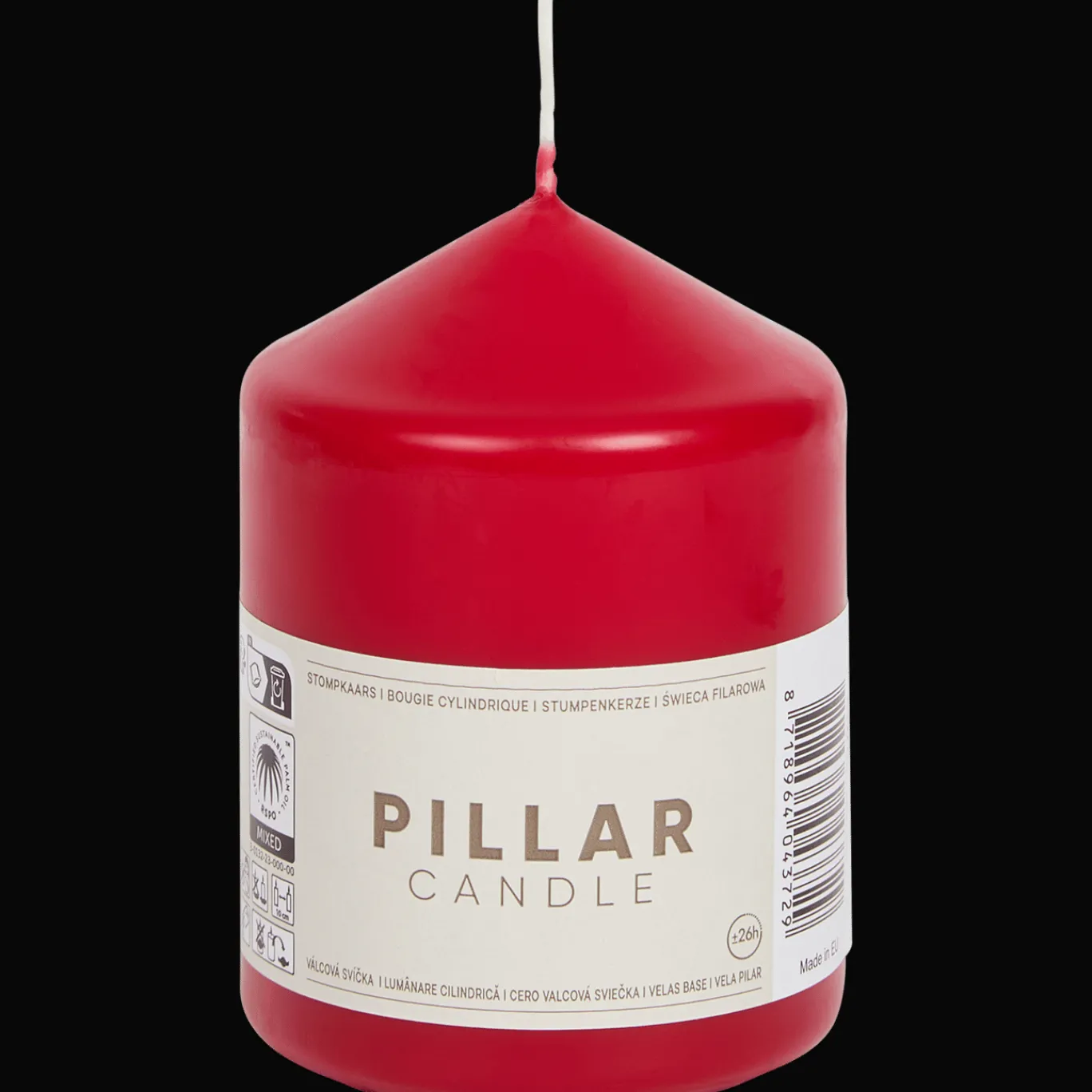 Action Bougie cylindrique Rouge* Bougies