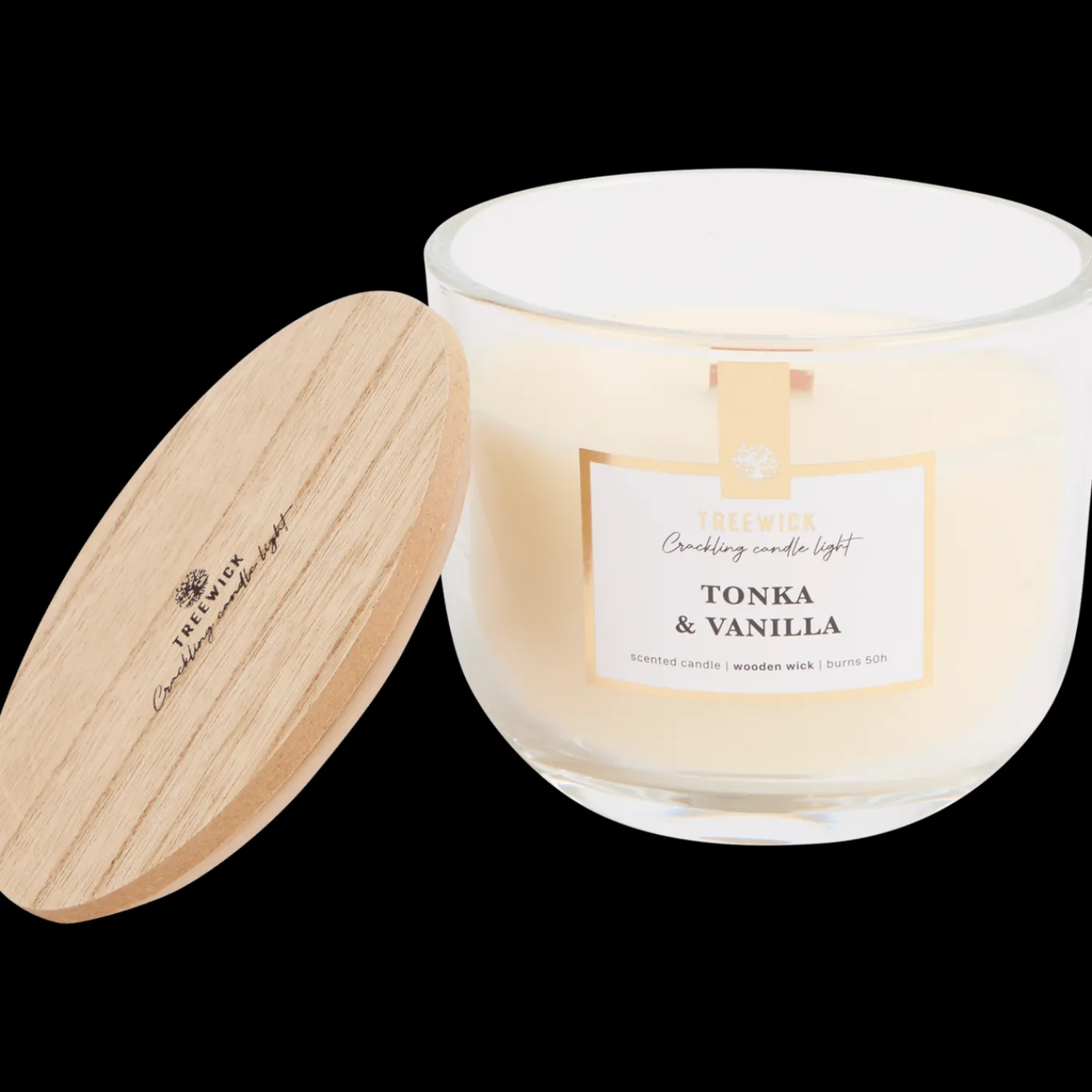 Action Bougie parfumée avec une mèche en bois Treewick* Bougies