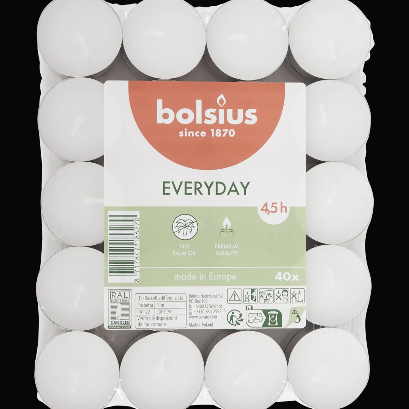 Bolsius Bougies chauffe-plats blanches* Bougies