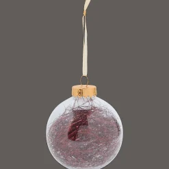 Action Boule Noël remplie de paillettes* Décoration Saisonnière