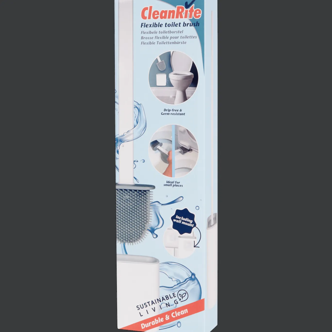 Action Brosse de toilette flexible CleanRite* Papier Toilette Et Essuie-Tout