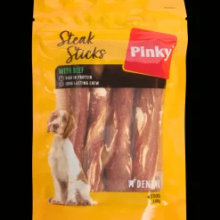 Action Bâtonnets à mâcher pour chien Pinky Steak Sticks* Alimentation