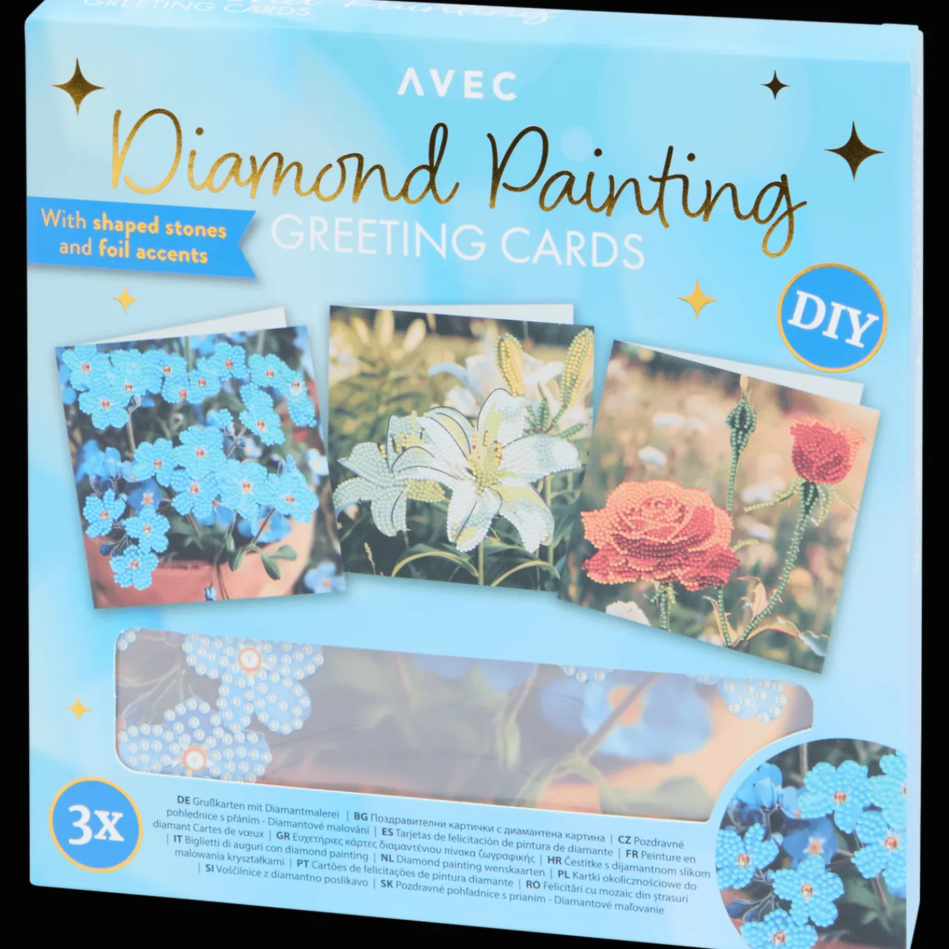 Action Cartes de vœux peinture diamant Avec* Bricolage