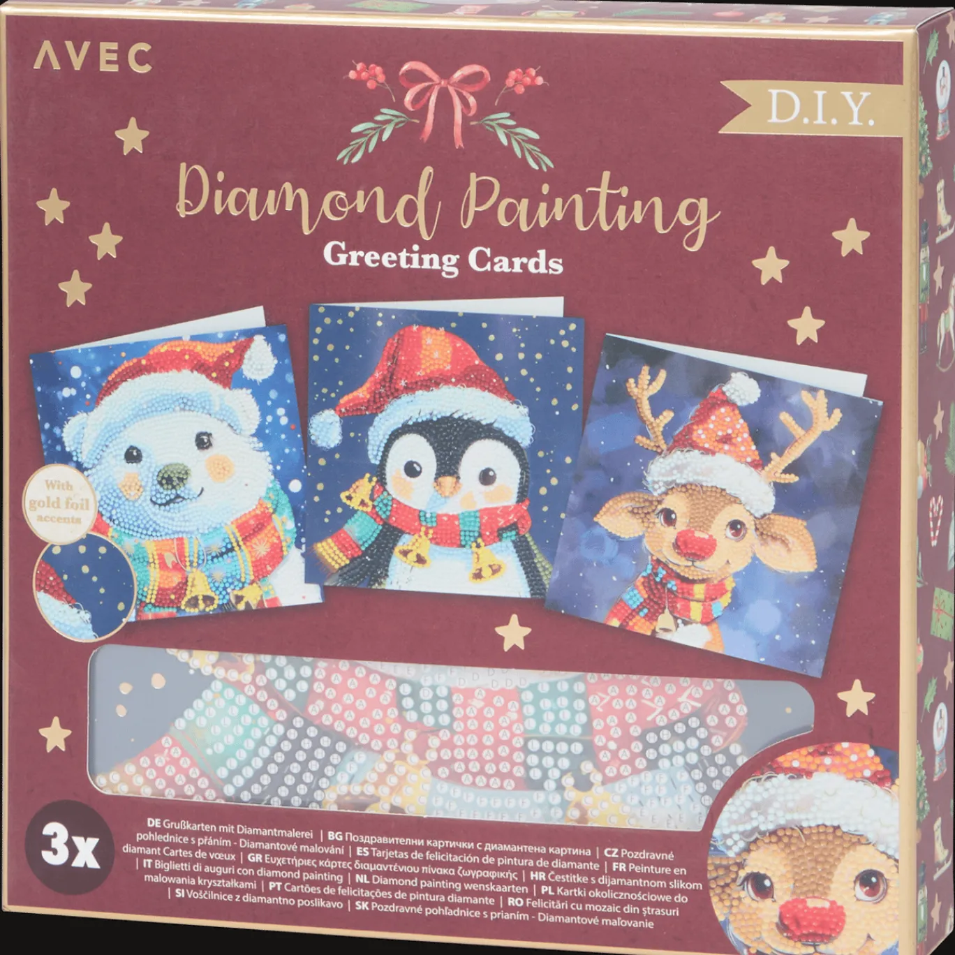 Action Cartes de vœux peinture diamant Avec* Cartes