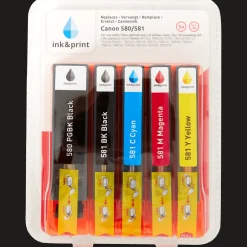 Action Cartouches d'encre Ink & Print Canon 580/581* Cartouches D'Encre