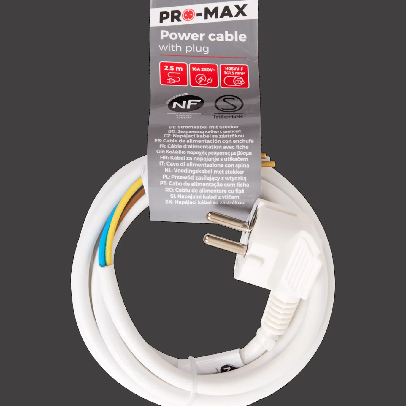 Pro-max Câble d’alimentation avec prise* Rallonges