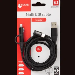 Action Câble de charge et de données 3-en-1 Sologic* Câbles Et Répartiteur