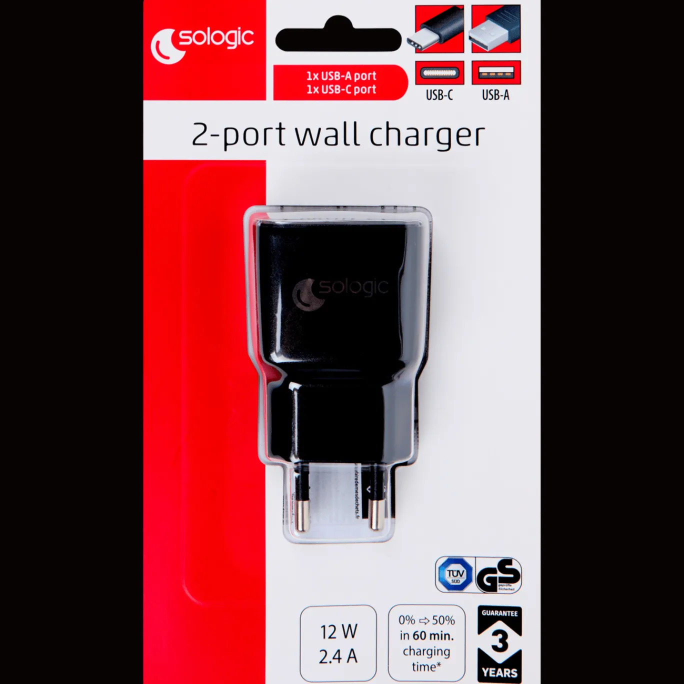 Action Chargeur secteur Sologic* Powerbanks Et Chargeurs