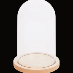 Action Cloche avec socle en bois Seasons & Style* Accessoires Pour La Maison