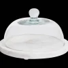Action Cloche sur un plateau en marbre* Plateaux