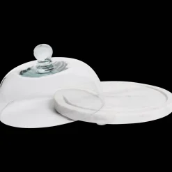 Action Cloche sur un plateau en marbre* Plateaux