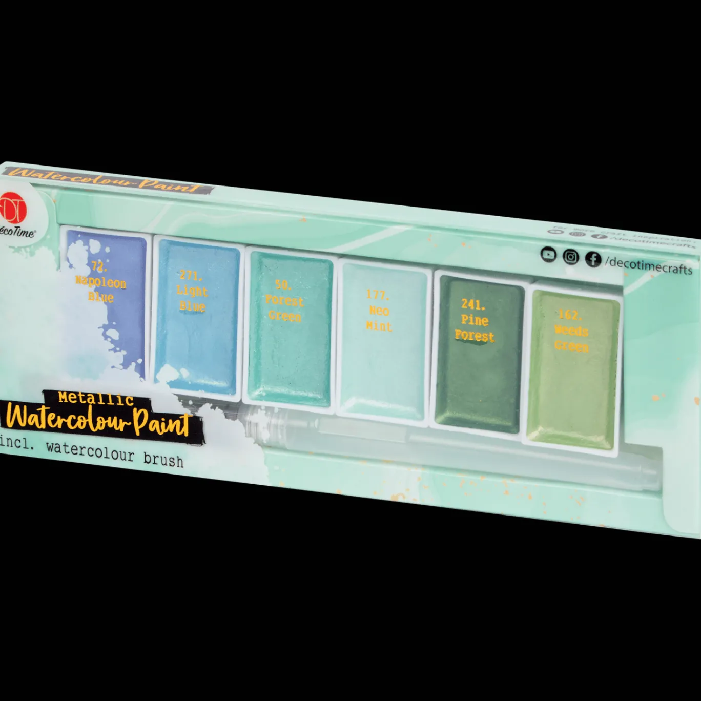 Action Coffret d'aquarelles métallisées DécoTime* Peindre