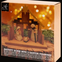 Action Crèche de Noël en bois Absolu Chic* Décoration Saisonnière
