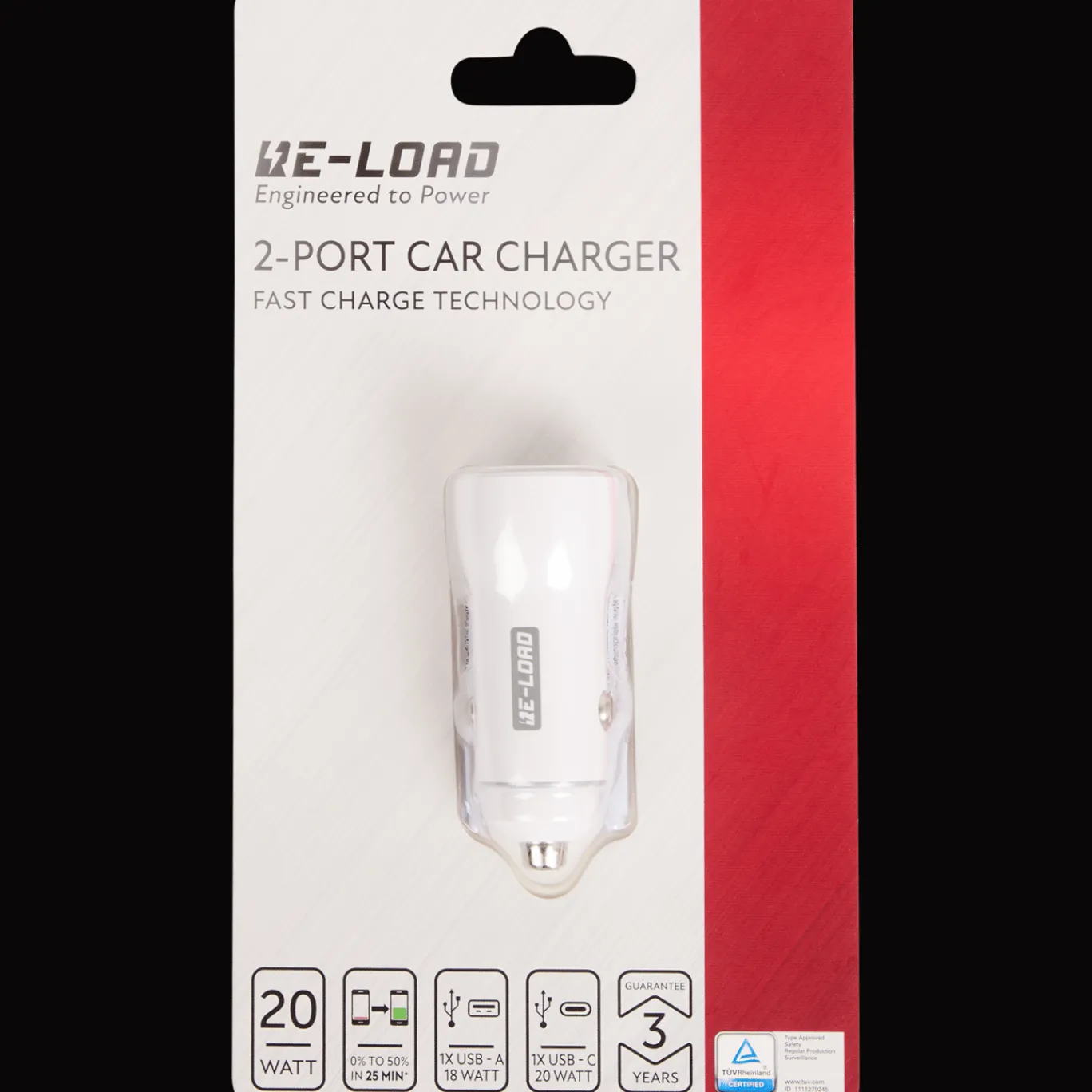 Re-load Double chargeur allume-cigare USB* Powerbanks Et Chargeurs