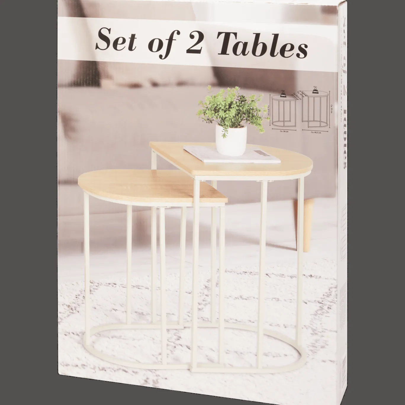 Action Ensemble de 2 tables d’appoint* Accessoires Pour La Maison