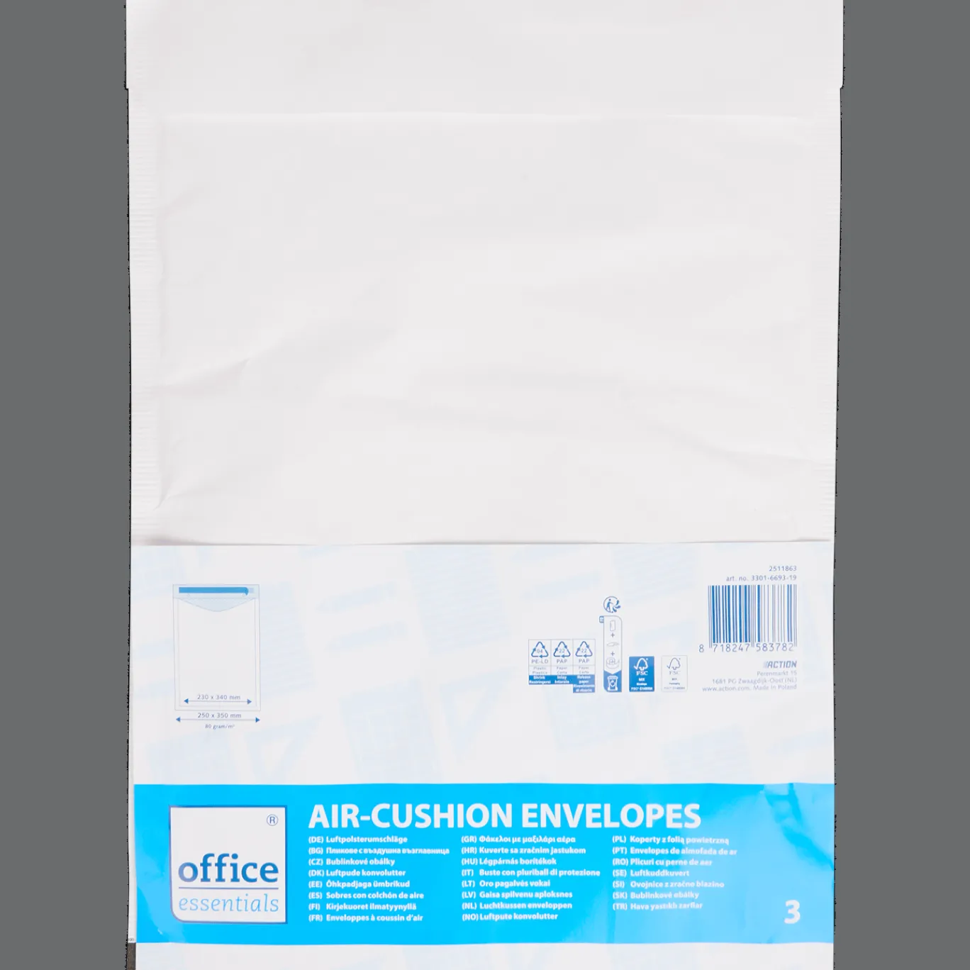 Office Essentials Enveloppes à bulles d'air A4* Cartes