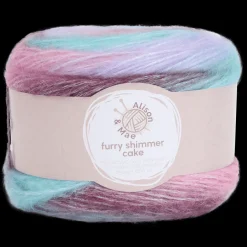Alison & Mae Fil brillant Furry Shimmer Cake* Crocheter Et Tricoter