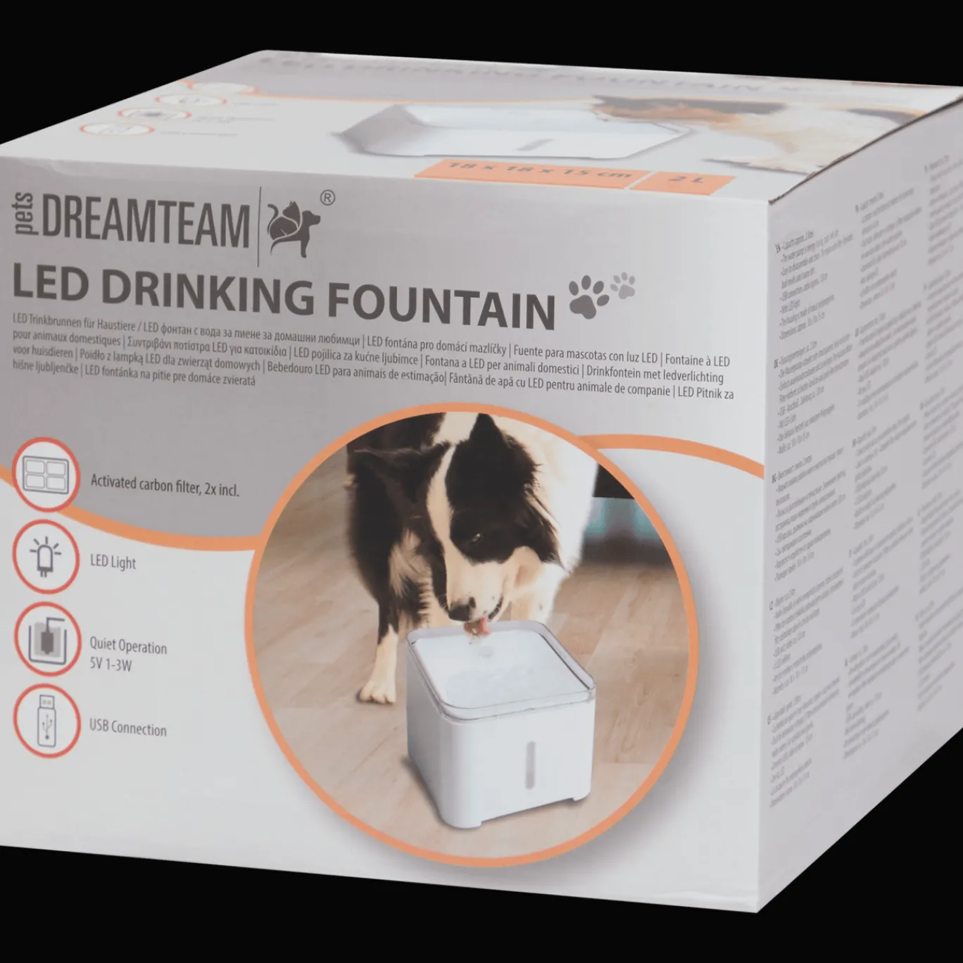 Action Fontaine-abreuvoir pour animaux à LED* Accessoires Pour Animaux Domestiques