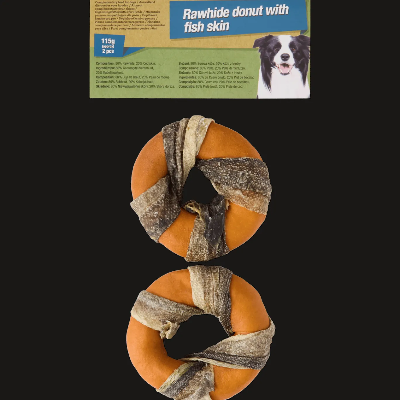 Action Friandises à mâcher pour chien Rawhide + Fish Skin* Alimentation|Chien