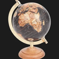 Action Globe terrestre sur un socle en manguier* Accessoires Pour La Maison