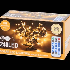 Action Guirlande lumineuse de Noël solaire* Décoration Saisonnière