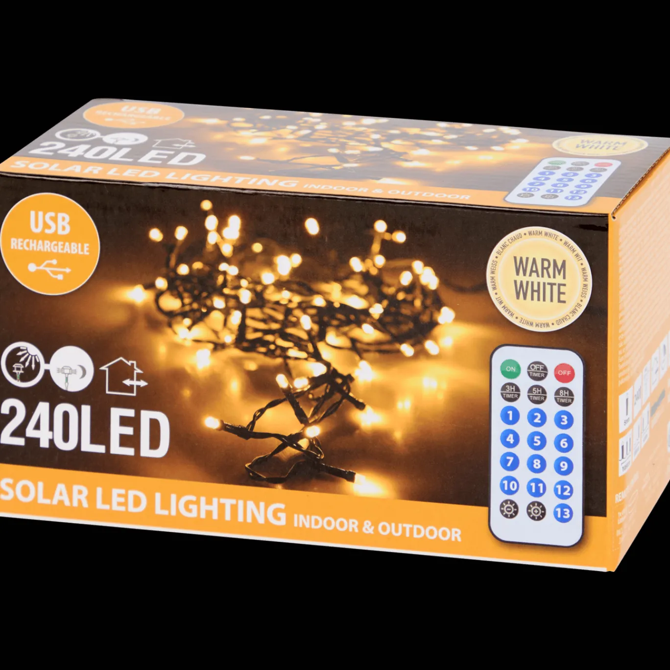 Action Guirlande lumineuse de Noël solaire* Décoration Saisonnière