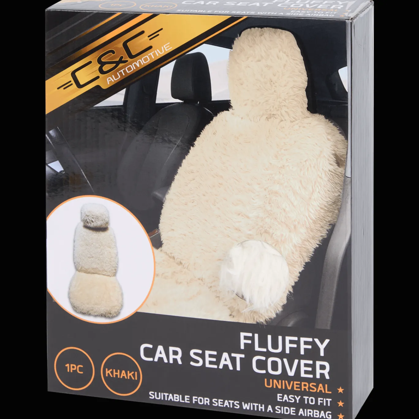 C&C Housse de siège auto en peluche* Accessoires Automobiles