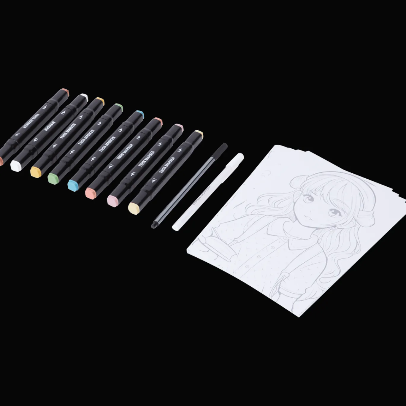 Action Kit coloriage manga Avec* Coloriage Et Dessin