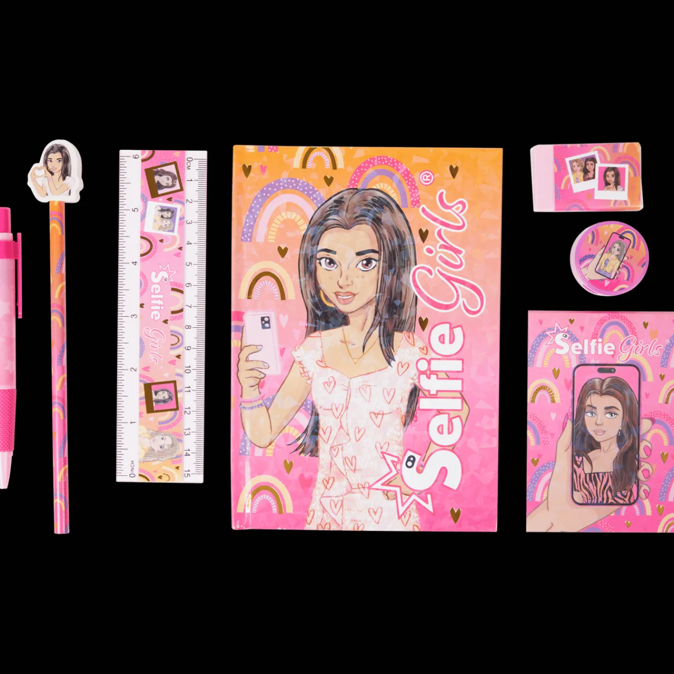 Action Kit d'écriture Selfie Girls* Papier Et Cahiers
