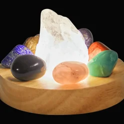 Action Lampe 7 chakras avec cristaux Deluxa* Lampes