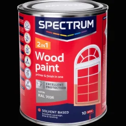 Spectrum Laque satinée pour bois 2-en-1 RAL 7036* Peinture