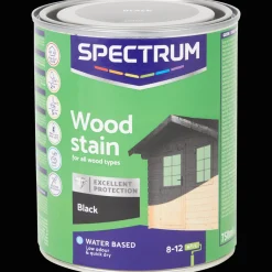 Spectrum Lasure noire opaque pour bois* Peinture