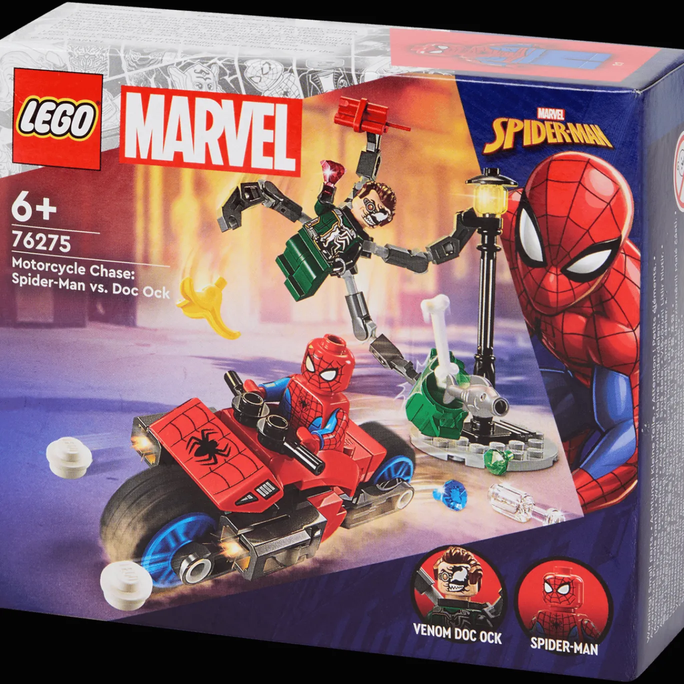LEGO Marvel La course-poursuite en moto : Spider-Man contre Docteur Octopus* Véhicules Et Voitures
