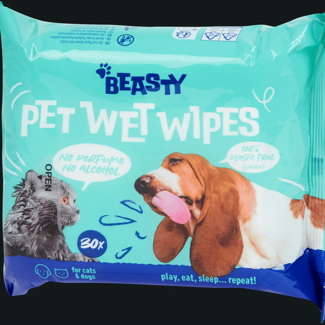 Action Lingettes nettoyantes pour animaux Beasty* Soin