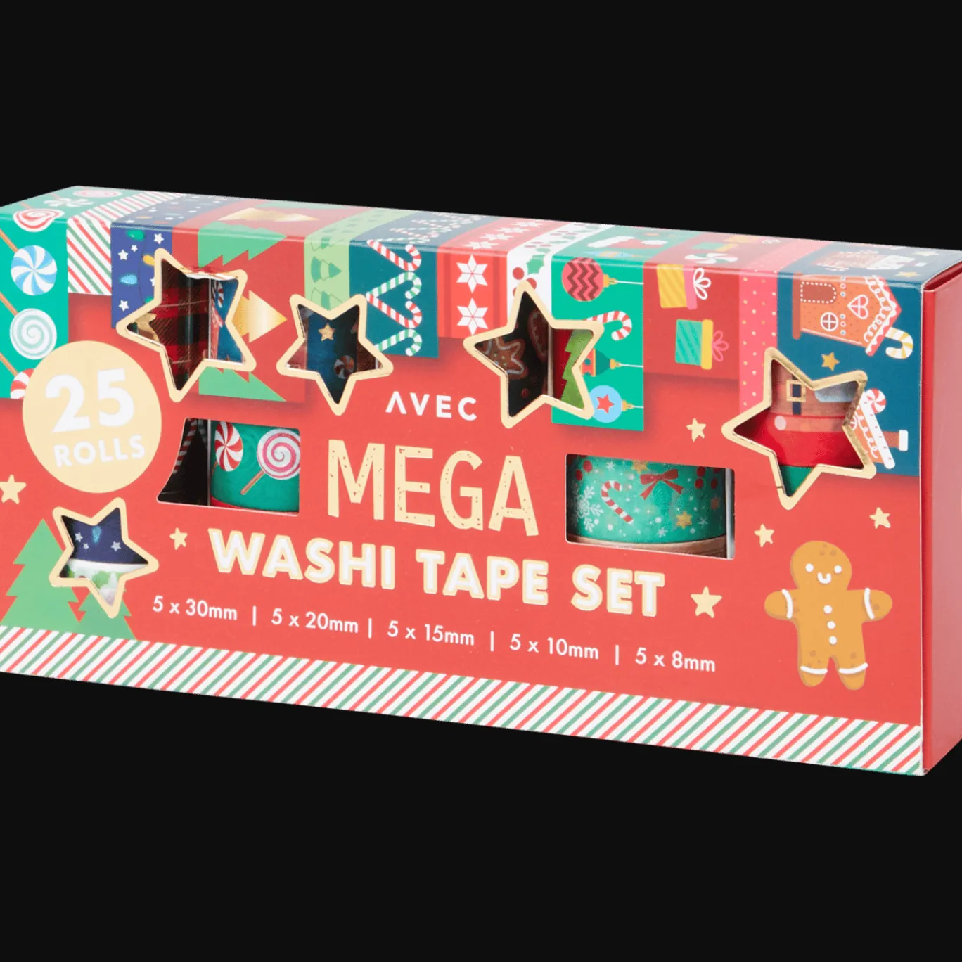 Action Masking tape motifs de Noël Avec* Cartes