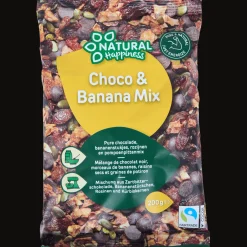 Action Mélange de chocolat et fruits secs Natural Happiness* Alimentation