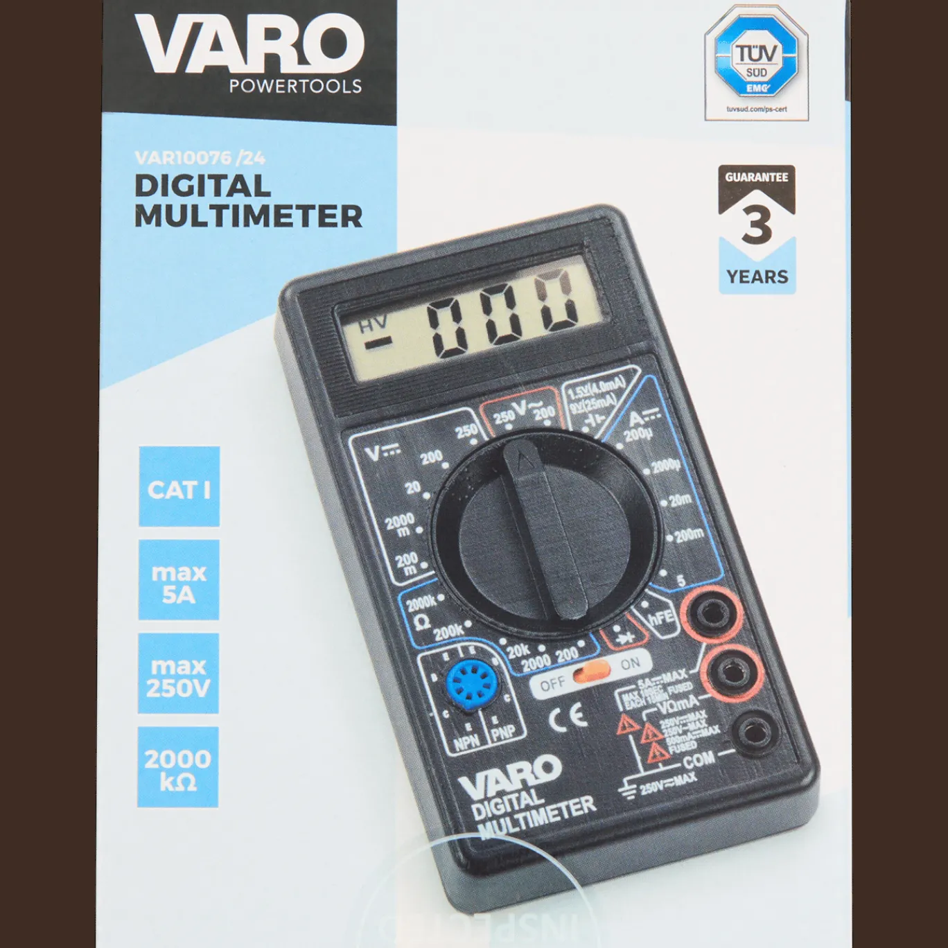Varo Multimètre numérique* Outils