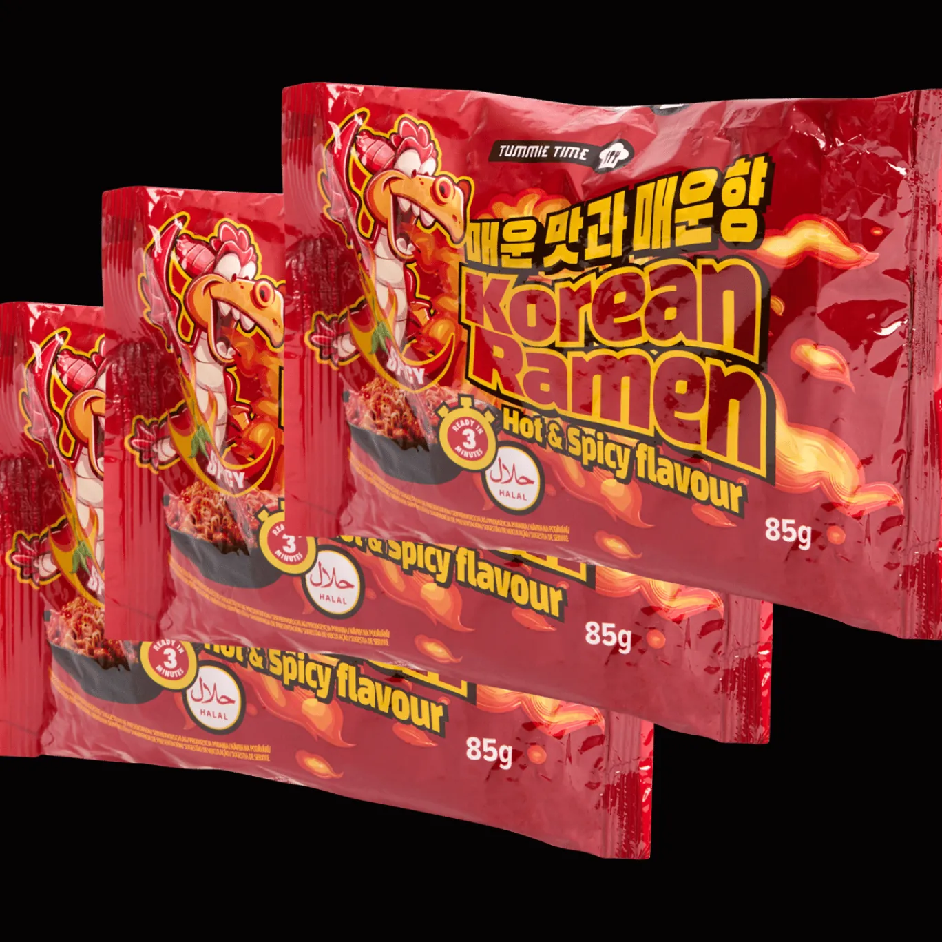 Action Nouilles instantanées coréennes Tummie Time Hot & Spicy* Alimentation