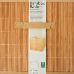 Action Panier de rangement en bambou* Accessoires Pour La Maison